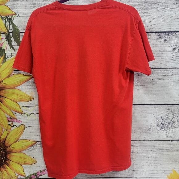 Gildan Red Christmas Tee Unisex Size M - Picture 6 of 6
